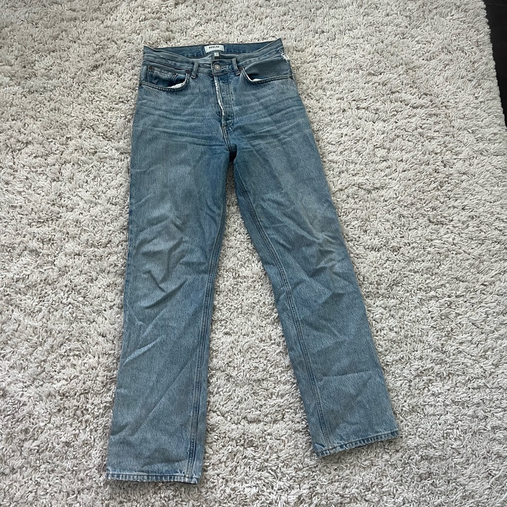 Agolde Lana Mid Rise Straight Jeans